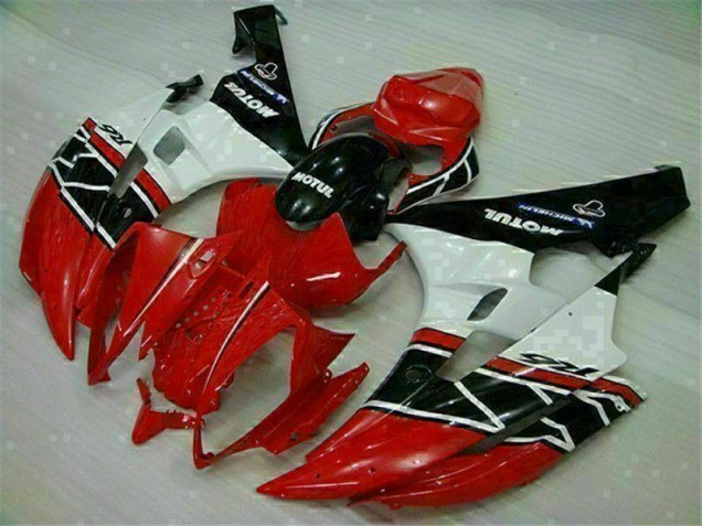 06-07 Red White Yamaha YZF R6 Aftermarket Motorcycle Fairings 06-07 Red White Yamaha YZF R6 Aftermarket Motorcycle Fairings