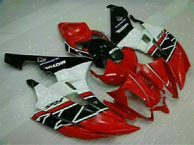 06-07 Red White Yamaha YZF R6 Aftermarket Motorcycle Fairings 06-07 Red White Yamaha YZF R6 Aftermarket Motorcycle Fairings