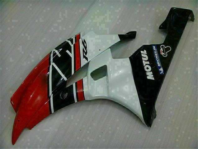 06-07 Red White Yamaha YZF R6 Aftermarket Motorcycle Fairings 06-07 Red White Yamaha YZF R6 Aftermarket Motorcycle Fairings