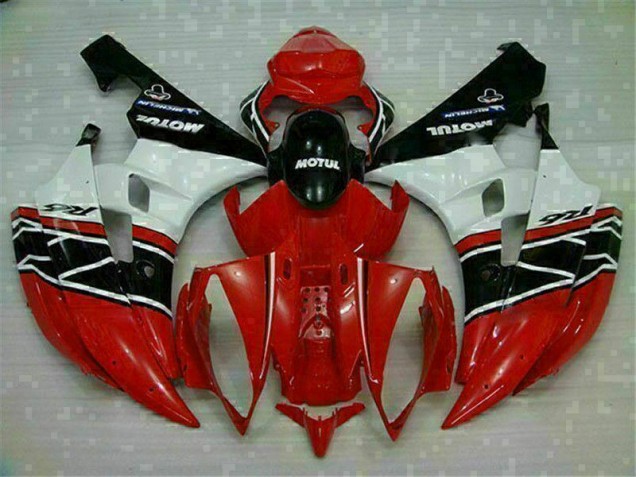 06-07 Red White Yamaha YZF R6 Aftermarket Motorcycle Fairings 06-07 Red White Yamaha YZF R6 Aftermarket Motorcycle Fairings