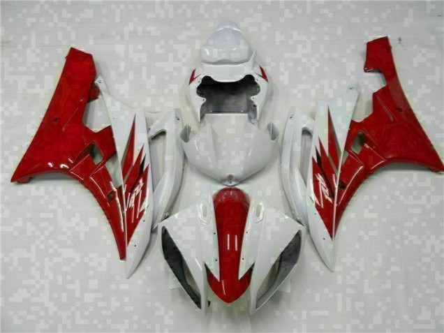 06-07 Red White Yamaha YZF R6 Motorcycle Bodywork 06-07 Red White Yamaha YZF R6 Motorcycle Bodywork
