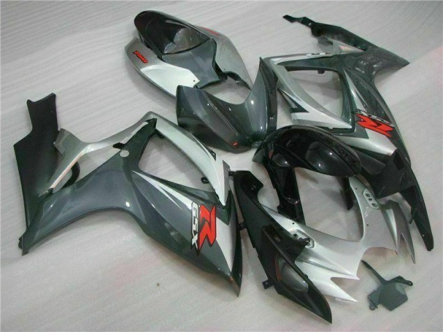 06-07 Silver Black Suzuki GSXR 600/750 Motorcycle Fairings 06-07 Silver Black Suzuki GSXR 600/750 Motorcycle Fairings