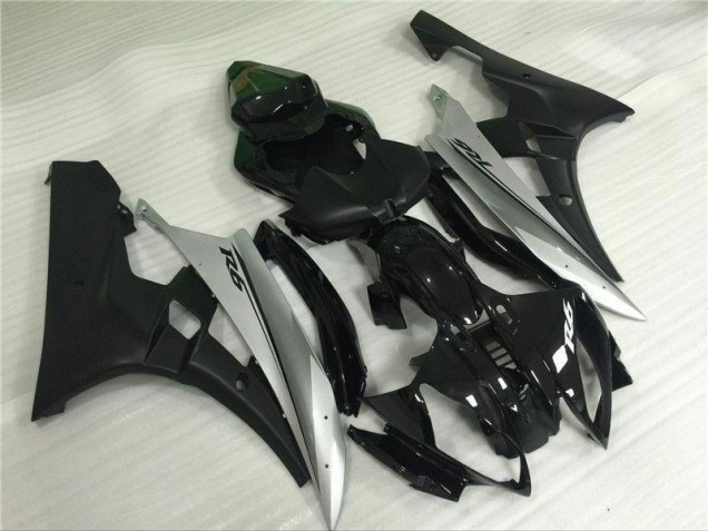 06-07 Silver Black Yamaha YZF R6 Motorcycle Fairings 06-07 Silver Black Yamaha YZF R6 Motorcycle Fairings