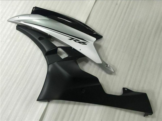 06-07 Silver Black Yamaha YZF R6 Motorcycle Fairings 06-07 Silver Black Yamaha YZF R6 Motorcycle Fairings