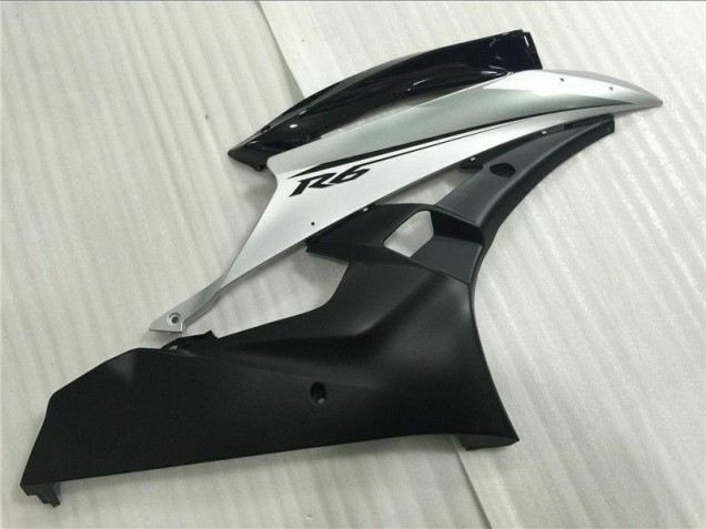 06-07 Silver Black Yamaha YZF R6 Motorcycle Fairings 06-07 Silver Black Yamaha YZF R6 Motorcycle Fairings