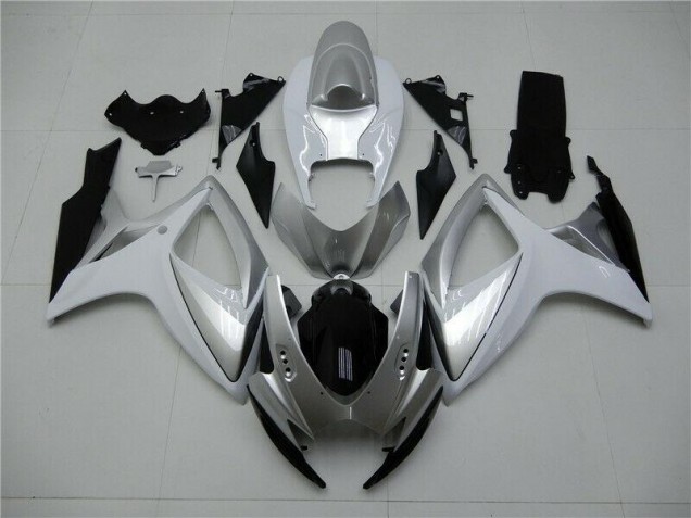 06-07 Silver Suzuki GSXR 600/750 Motorcycle Fairing 06-07 Silver Suzuki GSXR 600/750 Motorcycle Fairing