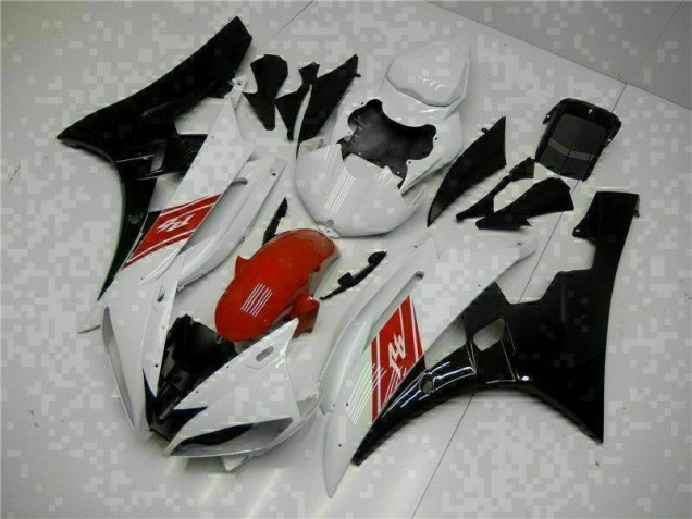 06-07 White Black Yamaha YZF R6 Motorcycle Bodywork 06-07 White Black Yamaha YZF R6 Motorcycle Bodywork