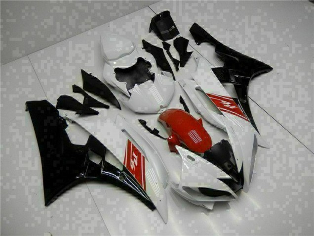 06-07 White Black Yamaha YZF R6 Motorcycle Bodywork 06-07 White Black Yamaha YZF R6 Motorcycle Bodywork