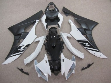 06-07 White Black Yamaha YZF R6 Motorcycle Fairing Kits