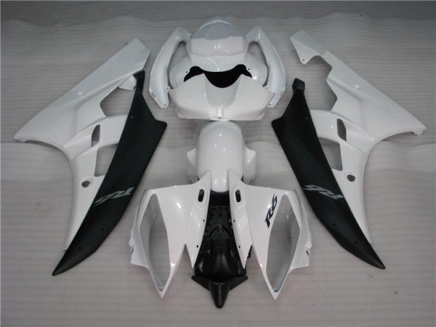 06-07 White Black Yamaha YZF R6 Motorcycle Fairing 06-07 White Black Yamaha YZF R6 Motorcycle Fairing