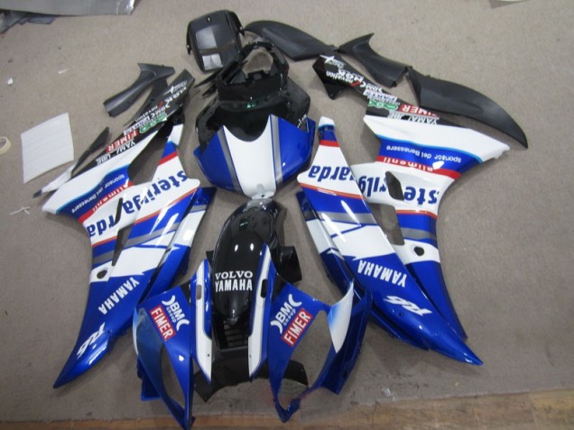 06-07 White Blue Sterilgarda Volvo Yamaha YZF R6 Motorcycle Fairings 06-07 White Blue Sterilgarda Volvo Yamaha YZF R6 Motorcycle Fairings