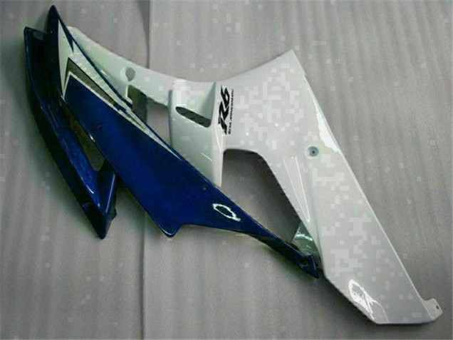 06-07 White Blue Yamaha YZF R6 Motorcycle Bodywork