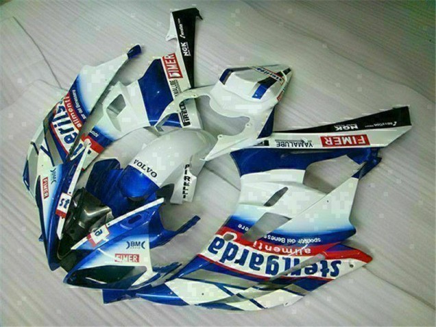 06-07 White Blue Yamaha YZF R6 Motorcycle Fairing 06-07 White Blue Yamaha YZF R6 Motorcycle Fairing
