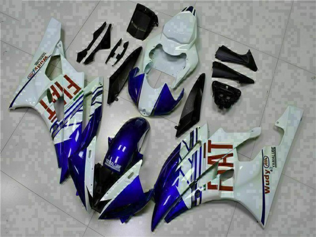 06-07 White Blue Yamaha YZF R6 Motorcycle Fairings 06-07 White Blue Yamaha YZF R6 Motorcycle Fairings
