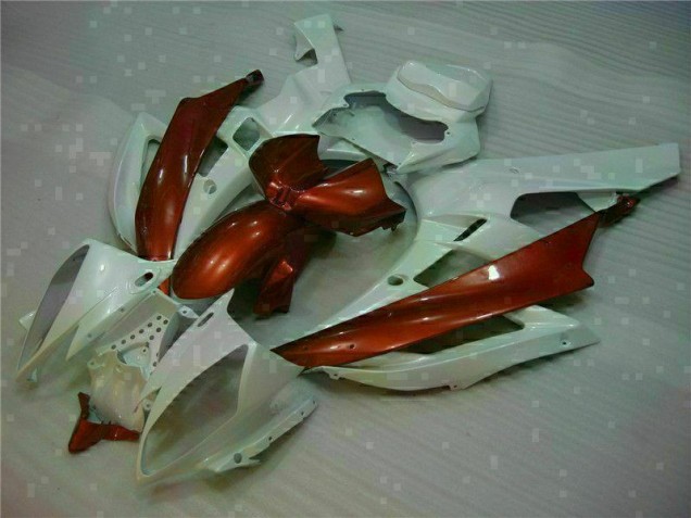 06-07 White Brown Yamaha YZF R6 Motorcycle Fairings 06-07 White Brown Yamaha YZF R6 Motorcycle Fairings