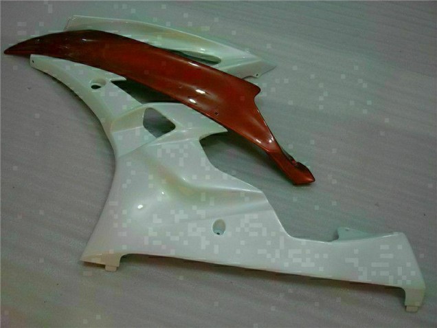06-07 White Brown Yamaha YZF R6 Motorcycle Fairings 06-07 White Brown Yamaha YZF R6 Motorcycle Fairings