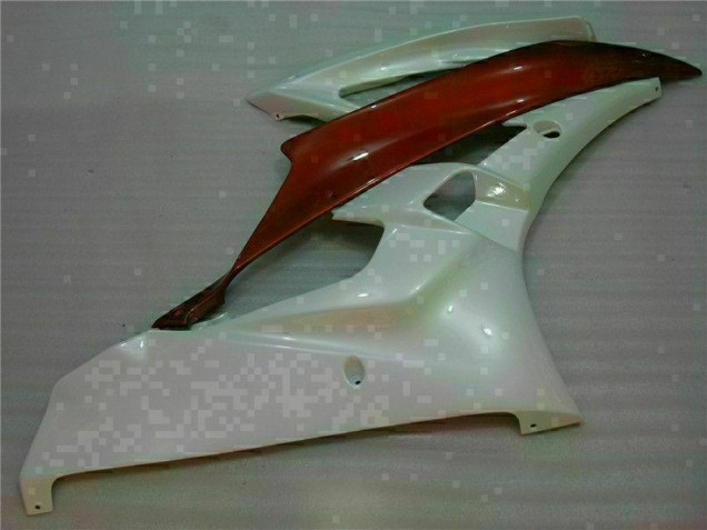 06-07 White Brown Yamaha YZF R6 Motorcycle Fairings 06-07 White Brown Yamaha YZF R6 Motorcycle Fairings