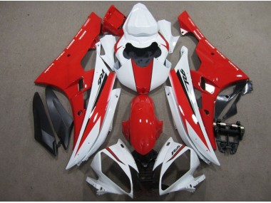 06-07 White Red Black Decal Yamaha YZF R6 Motorcycle Fairings