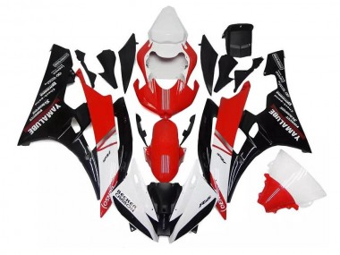 06-07 White Red Black Yamaha YZF R6 Motorcycle Fairing