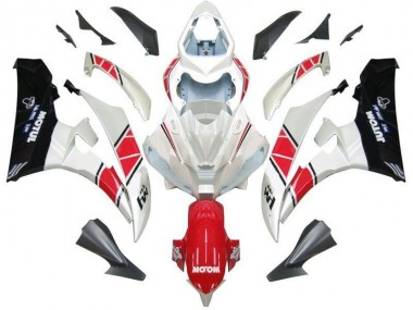 06-07 White Red Black Yamaha YZF R6 Motorcycle Fairings