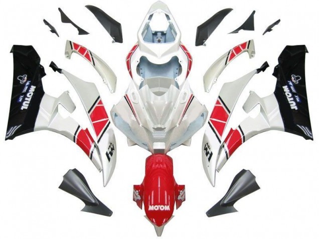 06-07 White Red Black Yamaha YZF R6 Motorcycle Fairings 06-07 White Red Black Yamaha YZF R6 Motorcycle Fairings