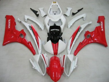 06-07 White Red Michelin Yamaha YZF R6 Motorcycle Fairings
