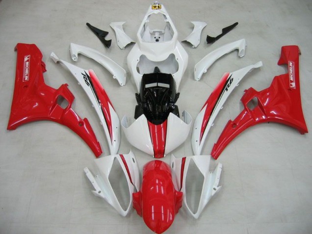 06-07 White Red Michelin Yamaha YZF R6 Motorcycle Fairings 06-07 White Red Michelin Yamaha YZF R6 Motorcycle Fairings