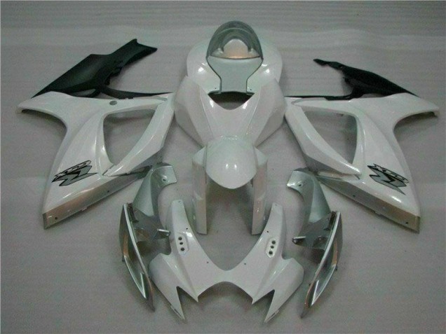 06-07 White Silver Suzuki GSXR 600/750 Motorcycle Fairings 06-07 White Silver Suzuki GSXR 600/750 Motorcycle Fairings