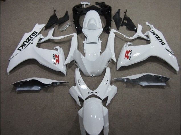 06-07 White Suzuki GSXR 600 Motorcycle Fairings 06-07 White Suzuki GSXR 600 Motorcycle Fairings