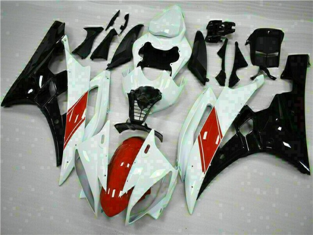 06-07 White Yamaha YZF R6 Motorcycle Fairings 06-07 White Yamaha YZF R6 Motorcycle Fairings