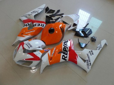 06-07 White and Orange Repsol Honda CBR1000RR Motorcycle Fairings