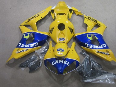 06-07 Yellow Blue Camel Honda CBR1000RR Motorcycle Fairings