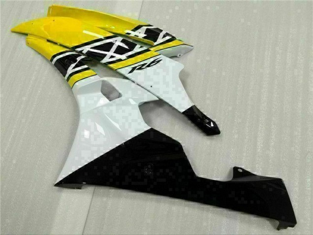06-07 Yellow White Black Yamaha YZF R6 Motorcycle Fairing 06-07 Yellow White Black Yamaha YZF R6 Motorcycle Fairing