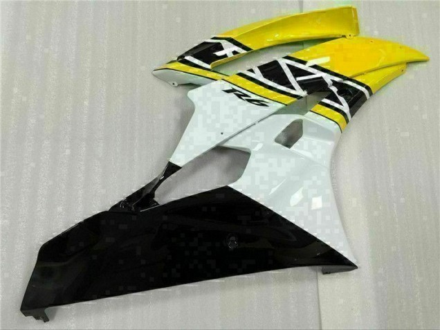 06-07 Yellow White Black Yamaha YZF R6 Motorcycle Fairing 06-07 Yellow White Black Yamaha YZF R6 Motorcycle Fairing
