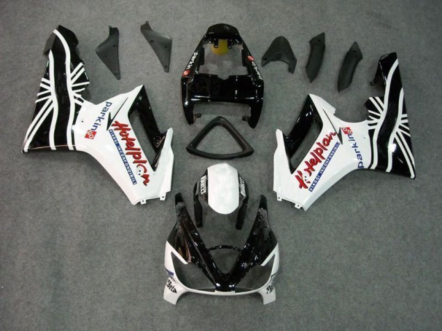06-08 Black White Triumph Daytona 675 Triple Motorcycle Fairings 06-08 Black White Triumph Daytona 675 Triple Motorcycle Fairings