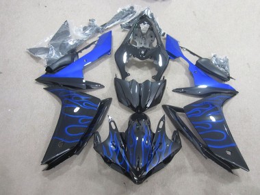 07-08 Black Blue Flame Yamaha YZF R1 Motorcycle Fairings