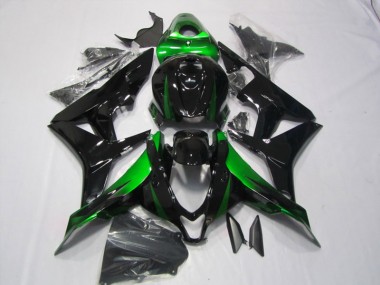 07-08 Black Green Honda CBR600RR Motorcycle Fairing