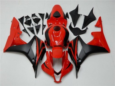 07-08 Black Red Honda CBR600RR Motorcycle Bodywork