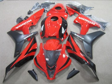 07-08 Black Red Honda CBR600RR Motorcycle Fairings