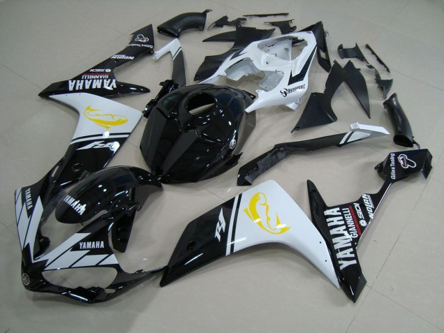 07-08 Black White Dolphin Yamaha YZF R1 Motorcycle Fairings 07-08 Black White Dolphin Yamaha YZF R1 Motorcycle Fairings