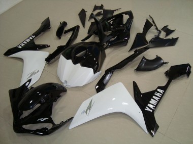 07-08 Black White Gold Yamaha YZF R1 Motorcycle Fairings