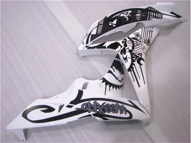 07-08 Black White Honda CBR600RR Motorcycle Fairing 07-08 Black White Honda CBR600RR Motorcycle Fairing