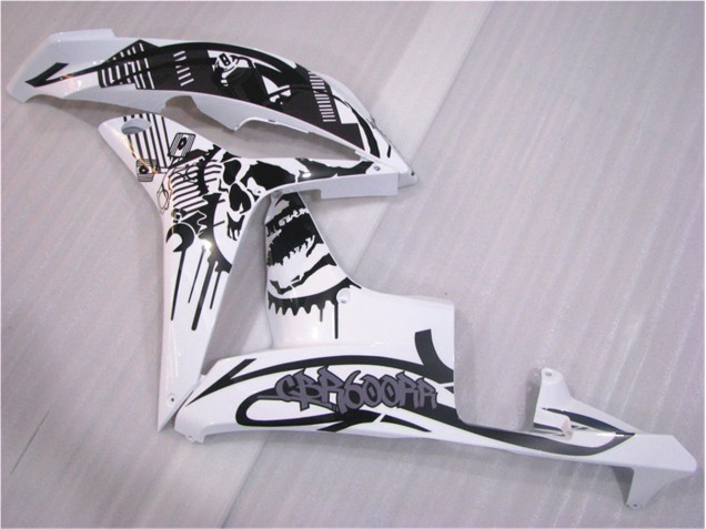 07-08 Black White Honda CBR600RR Motorcycle Fairing 07-08 Black White Honda CBR600RR Motorcycle Fairing