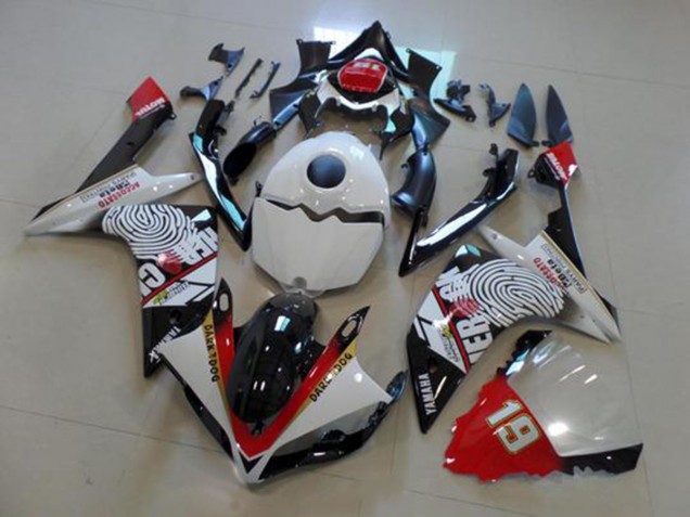 07-08 Black White Red Yamaha YZF R1 Motorcycle Fairings 07-08 Black White Red Yamaha YZF R1 Motorcycle Fairings