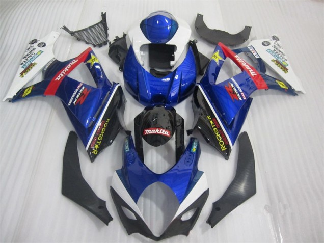 07-08 Blue Black Rockstar Suzuki GSXR 1000 Motorcycle Fairings 07-08 Blue Black Rockstar Suzuki GSXR 1000 Motorcycle Fairings