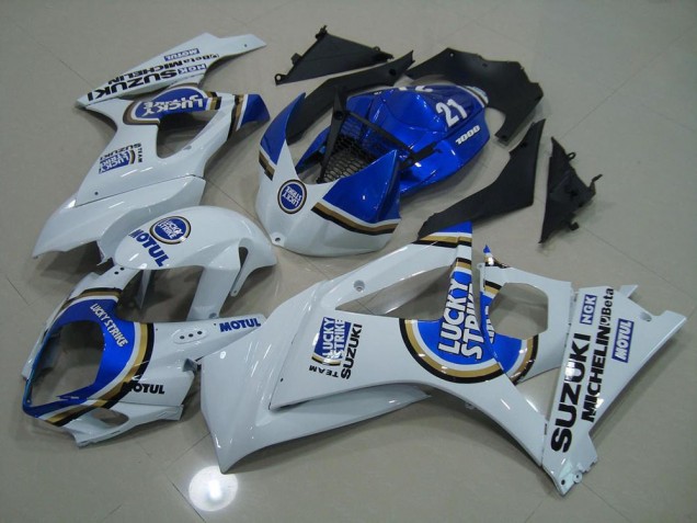 07-08 Blue Lucky Strike Suzuki GSXR 1000 Motorcycle Fairings 07-08 Blue Lucky Strike Suzuki GSXR 1000 Motorcycle Fairings