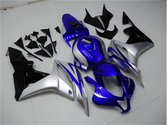 07-08 Blue Silver Black Honda CBR600RR Motorcycle Fairings