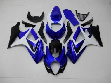 07-08 Blue White Black Suzuki GSXR 1000 Motorcycle Fairings