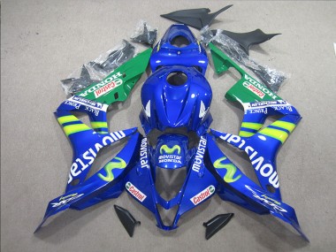 07-08 Blue White Movistar Honda CBR600RR Motorcycle Fairings