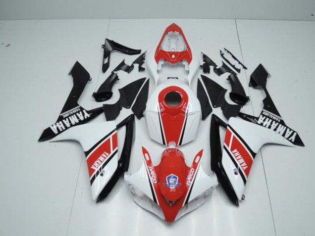 07-08 Factory Red White Yamaha YZF R1 Motorcycle Fairings 07-08 Factory Red White Yamaha YZF R1 Motorcycle Fairings